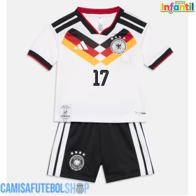 Camisa de time de futebol Alemanha Florian Wirtz #17 Replicas 1º Equipamento Infantil Mundo 2026 Manga Curta (+ Calças curtas)
